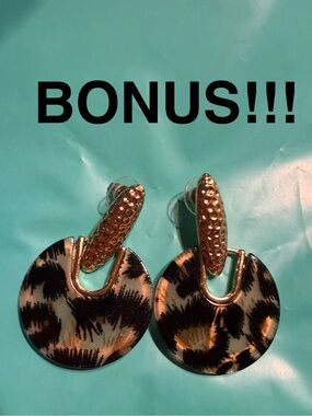 Loft size 4, Shift Dress - Animal Print, bonus: free earrings 🩷